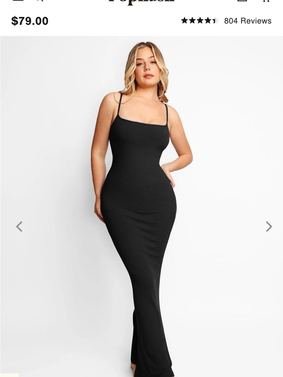 Popilush Dresses & Skirts - Popilush Classic Black Square-Neck Slip Dress XL